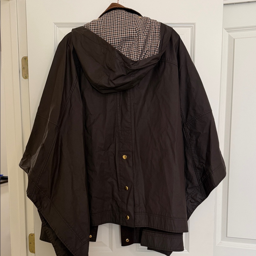 Zara Brown Cape with Corduroy Collar - Picture 3 of 5